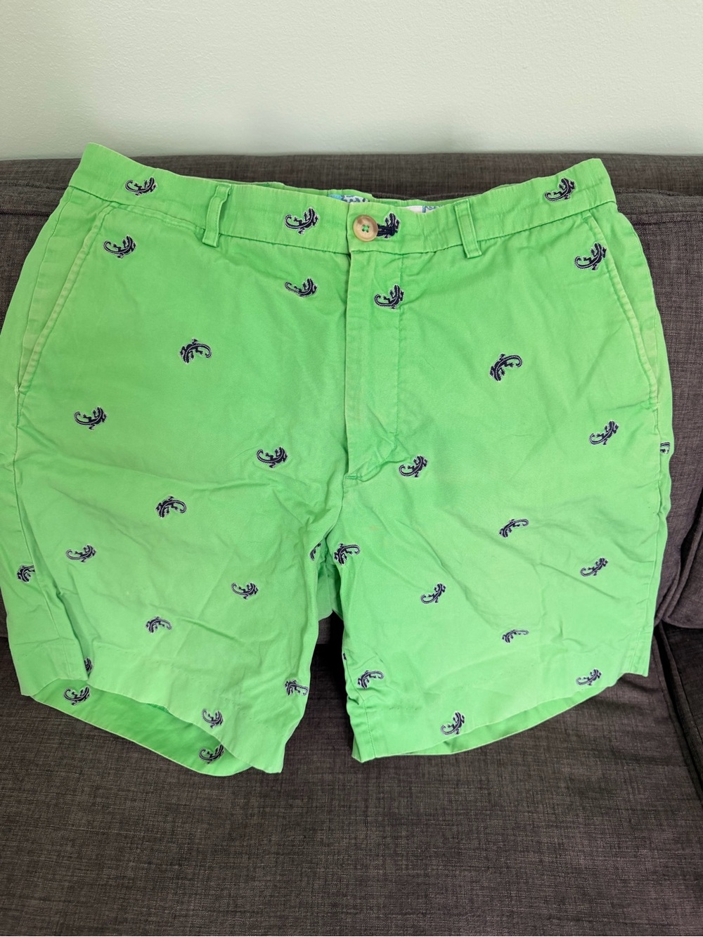 Lilly Pulitzer Neon Green Embroidered Everglades Short